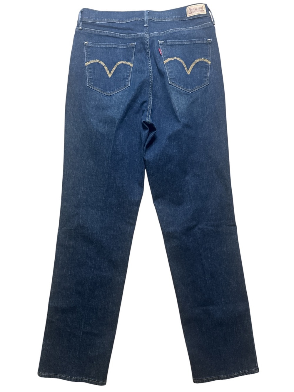 Levi’s Perfectly Slimming Straight Leg Jeans Women’s 14M 32x32 Dark Wash Stretch - Picture 3 of 8
